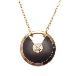 Sautoir Cartier Amulette PM en or rose et bois d'amourette - Castafiore