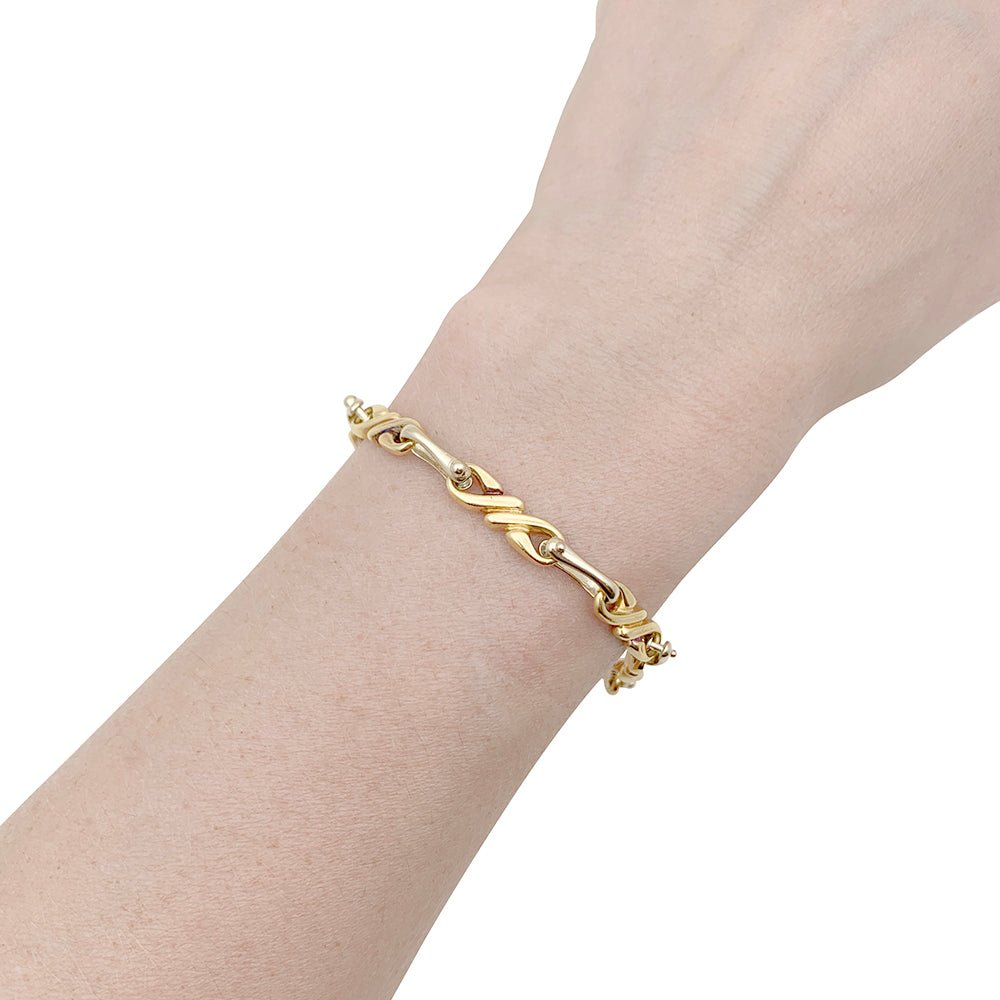 Sautoir et bracelet HERMÈS, deux ors - Castafiore