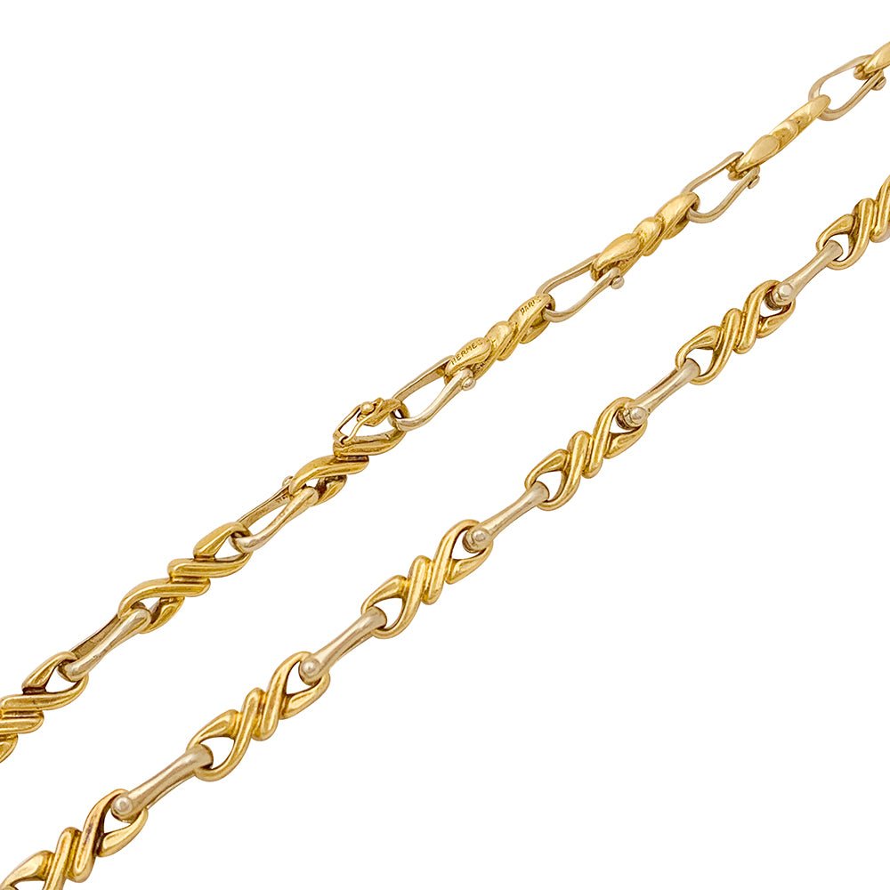 Sautoir et bracelet HERMÈS, deux ors - Castafiore