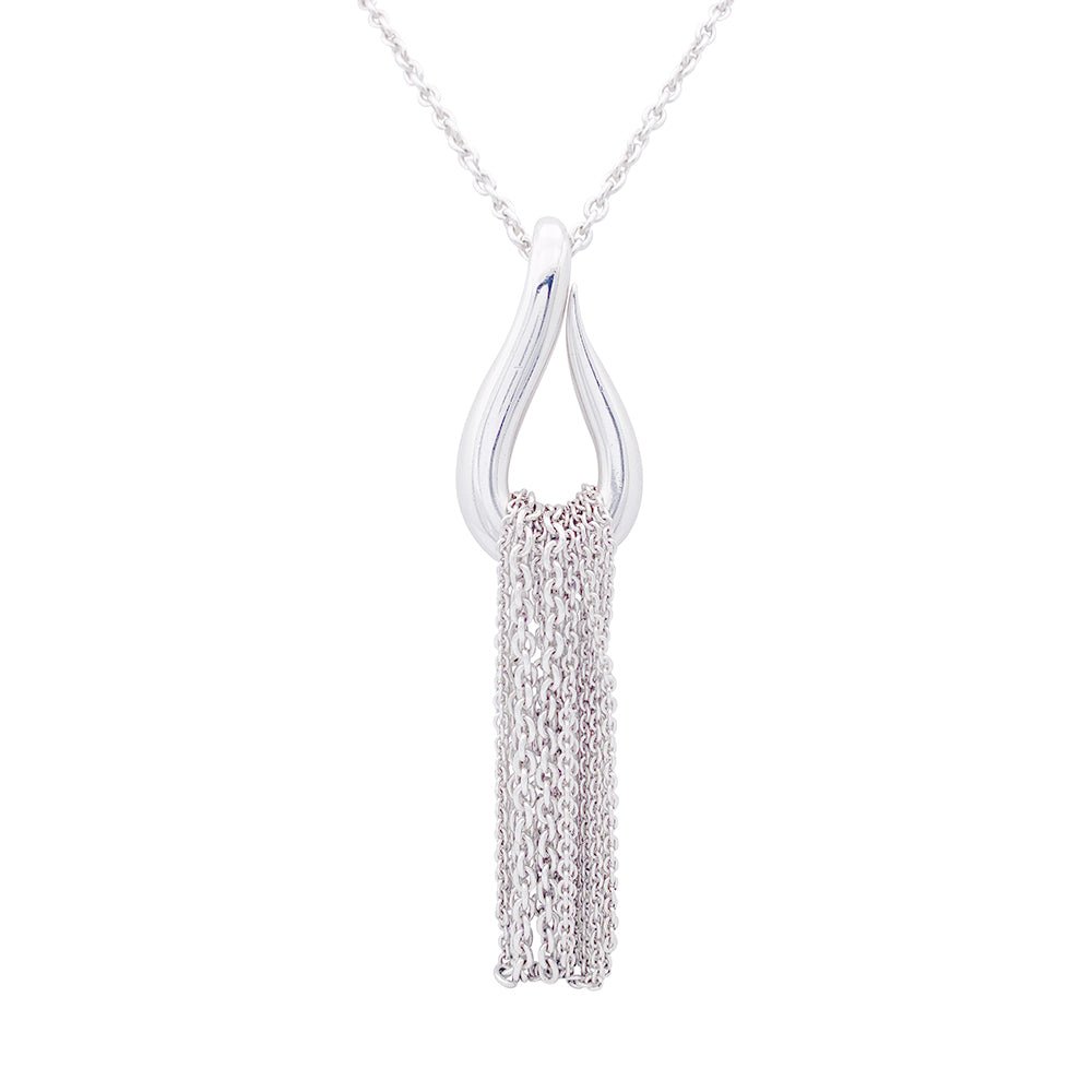 Sautoir Hermès "Licol" argent. - Castafiore