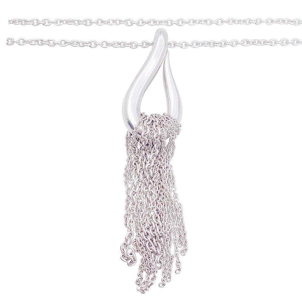 Sautoir Hermès "Licol" argent. - Castafiore