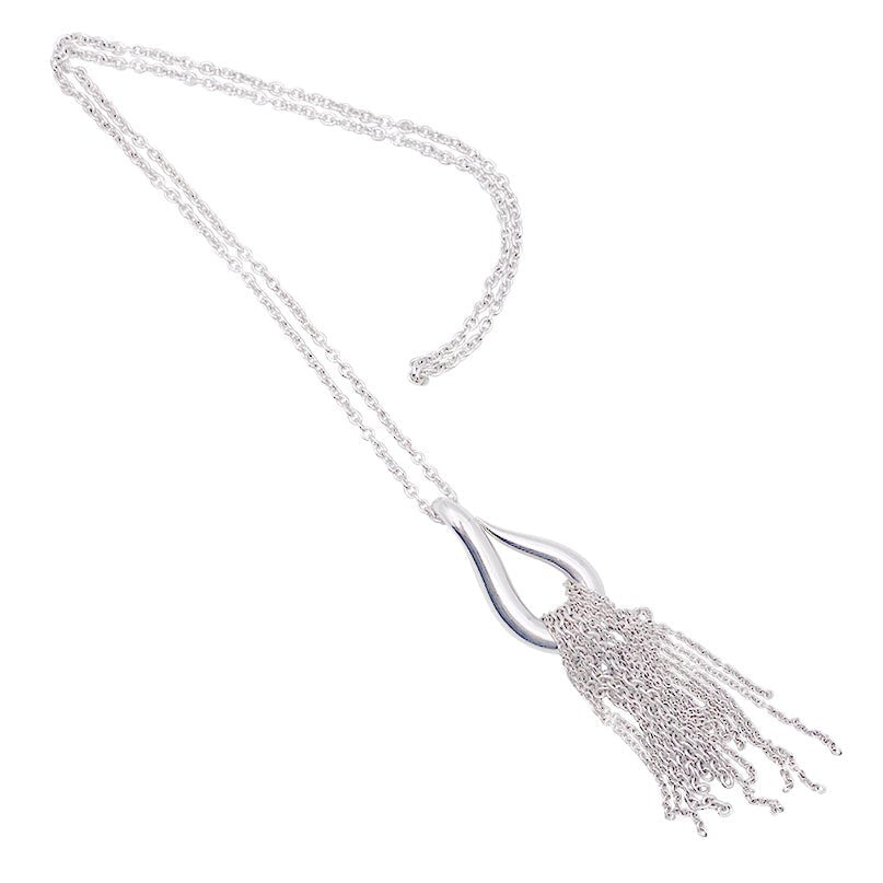 Sautoir Hermès "Licol" argent. - Castafiore