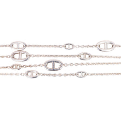 Sautoir Hermès vintage chaîne d’ancre, modèle farandole en argent - Castafiore