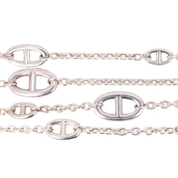 Sautoir Hermès vintage chaîne d’ancre, modèle farandole en argent - Castafiore