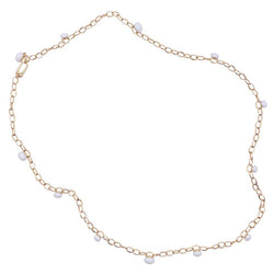 Sautoir Pomellato, "Capri", or rose, céramique blanche. - Castafiore