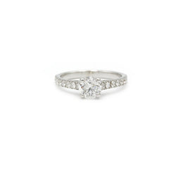 Solitaire accompagné - 0,96 carat F SI2 - Castafiore