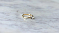 Solitaire Ancien Diamant 0,35Ct Or et Platine - Castafiore