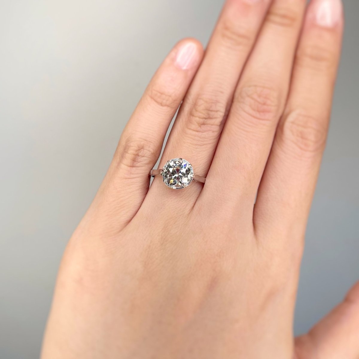 Solitaire Art Déco - Platine Et Diamant 2.46 cts - Castafiore
