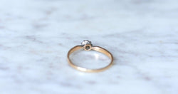Solitaire diamant sur or rose et argent - Castafiore