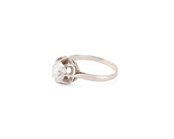 Solitaire en or blanc et diamant - Castafiore