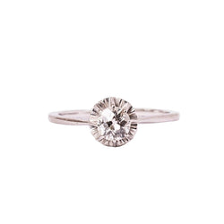 Solitaire en or blanc et diamant - Castafiore