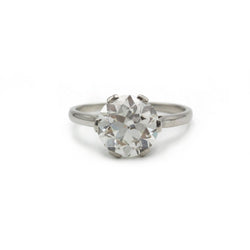 Solitaire - Platine et diamants - Castafiore