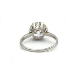 Solitaire - Platine et diamants - Castafiore