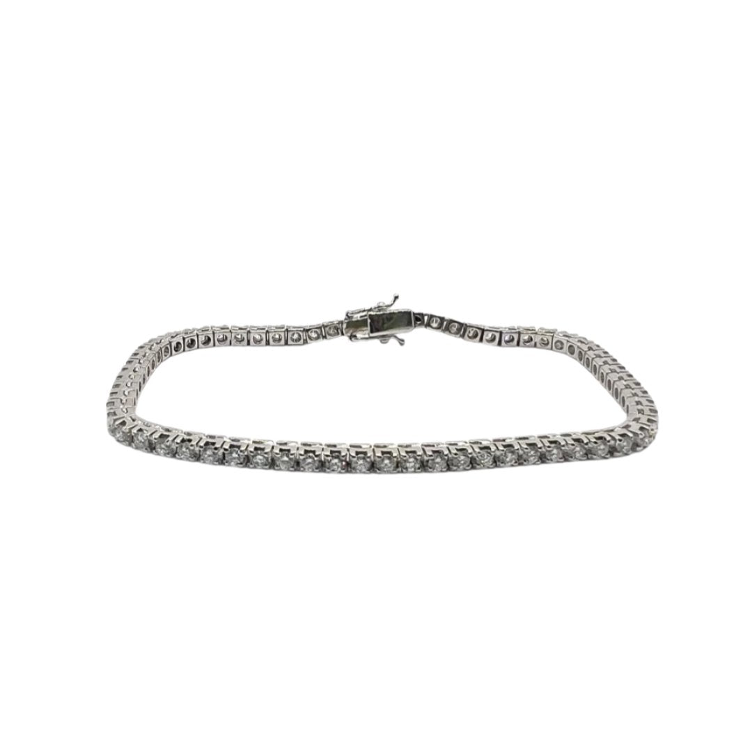 Tennis en or 18 carats sertie de diamants naturels totalisant 2,84 ct - Castafiore