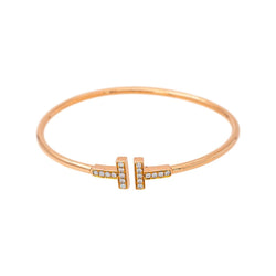 Tiffany & Co Bracelet Tiffany T Or rose Diamant - Castafiore