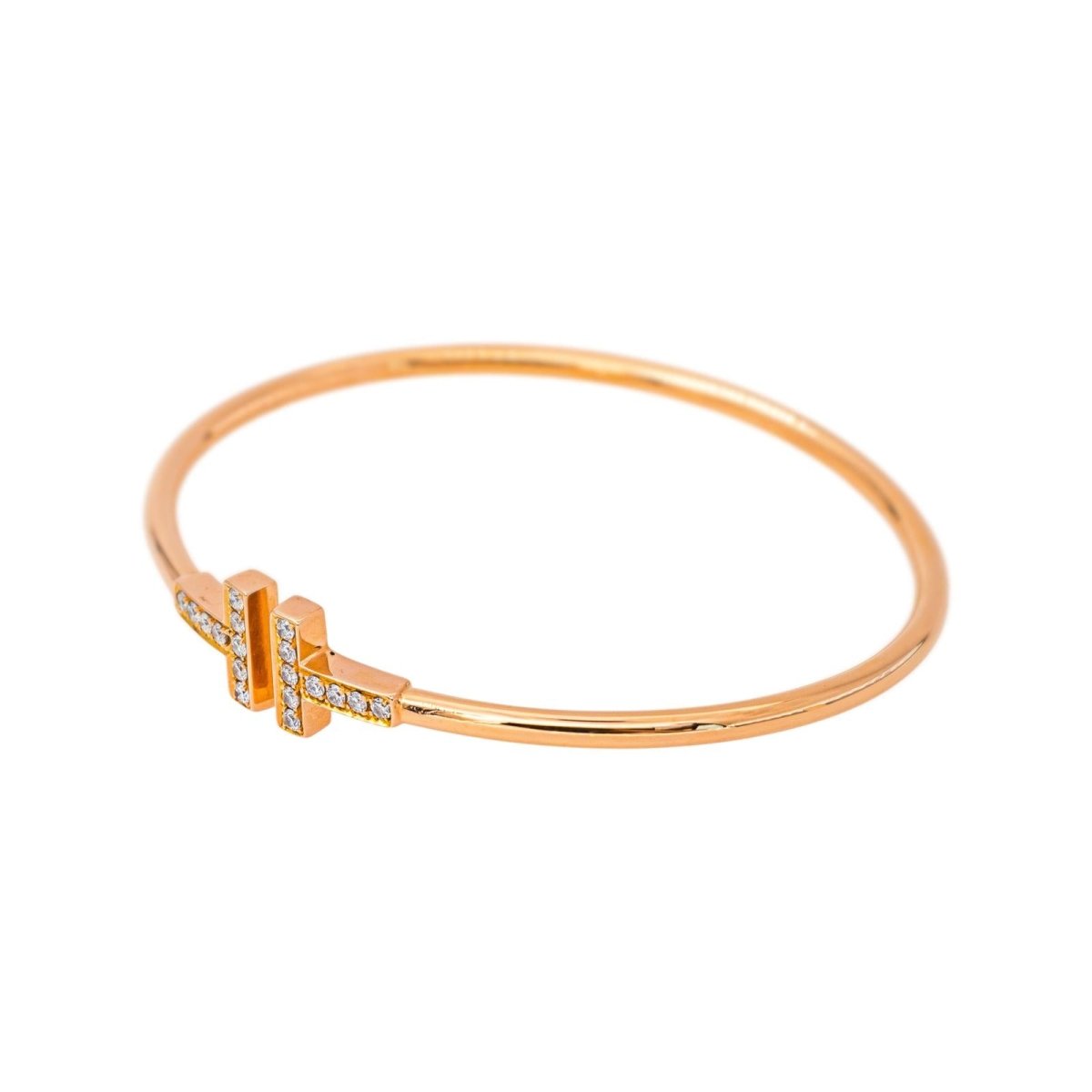 Tiffany & Co Bracelet Tiffany T Or rose Diamant - Castafiore