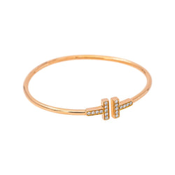 Tiffany & Co Bracelet Tiffany T Or rose Diamant - Castafiore