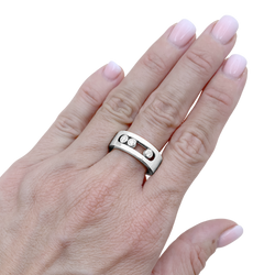 Bague Messika, "Move Joaillerie", or blanc, diamants.
