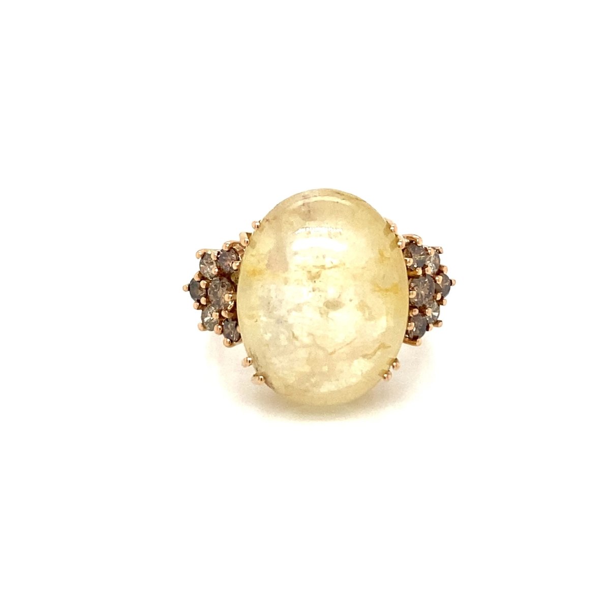 Vintage 32 Carat Natural Sapphire Diamond Cocktail Ring - Castafiore