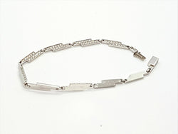 Bracelet DINH VAN "Seventies", en or blanc serti diamants
