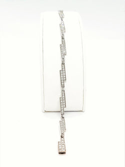 Bracelet DINH VAN "Seventies", en or blanc serti diamants