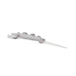 Broche Art déco en or blanc et diamants