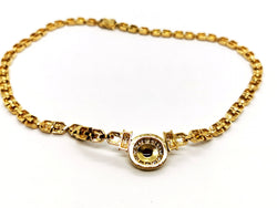 Collier Pendentif en or jaune, diamants et rubis