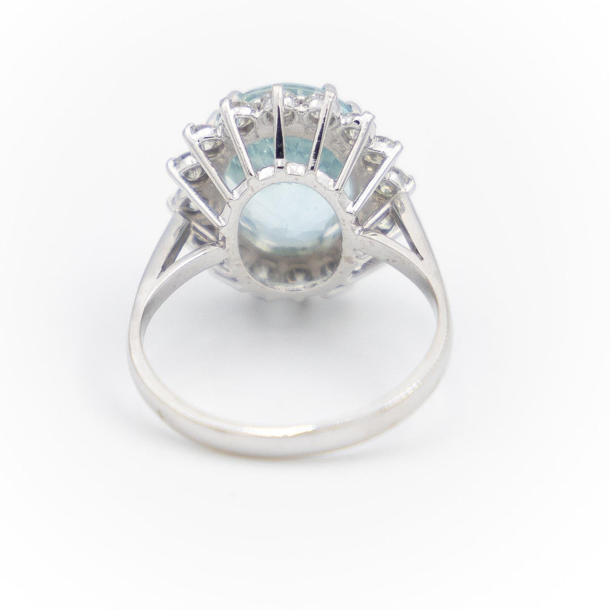 Bague Pompadour Or blanc Aigue Marine