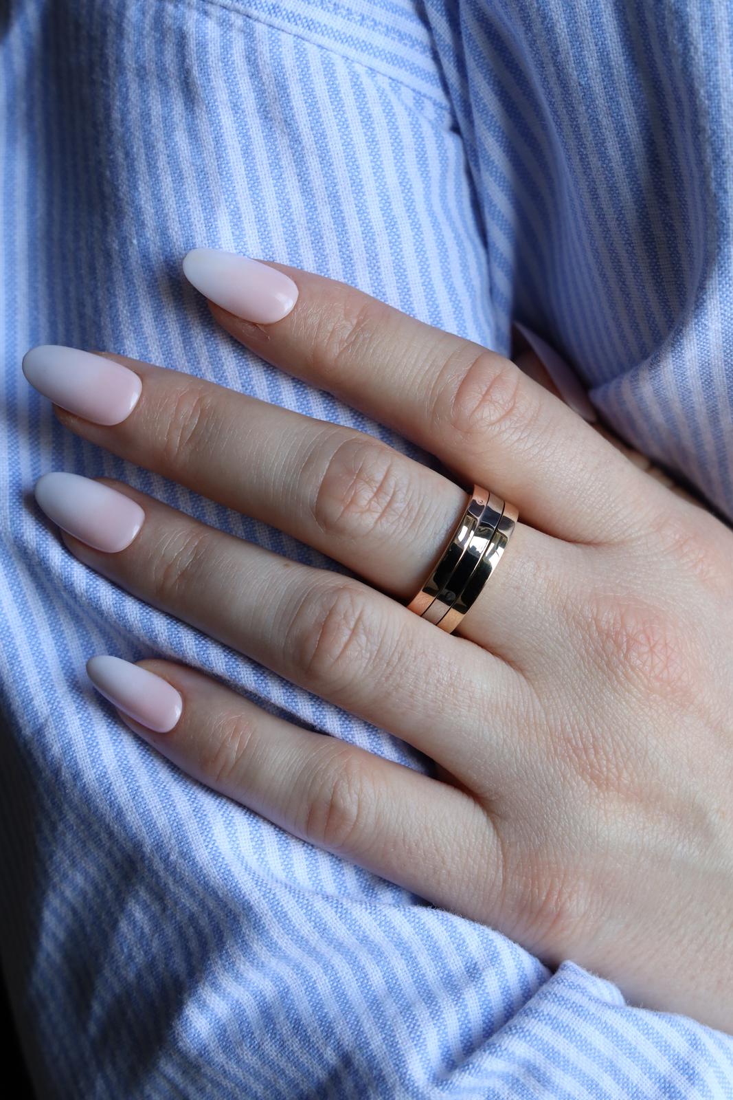 Bague Bandeau en 3 ors et diamants