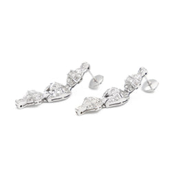 Boucles d'oreilles Art déco Or blanc Diamant