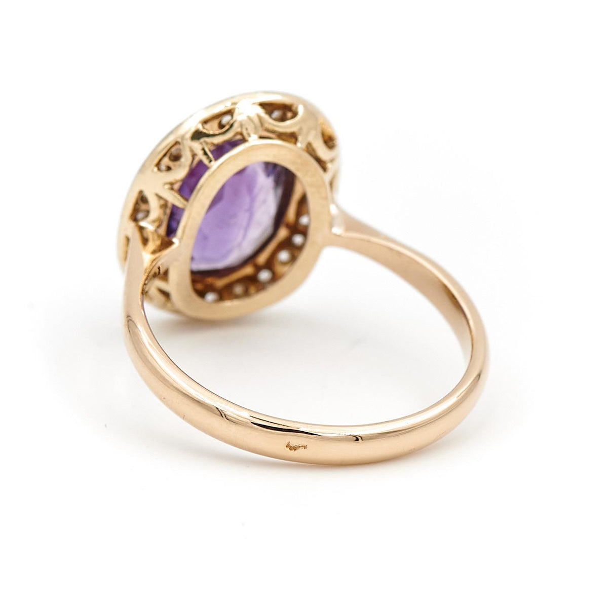 Bague Pompadour Or blanc Améthyste