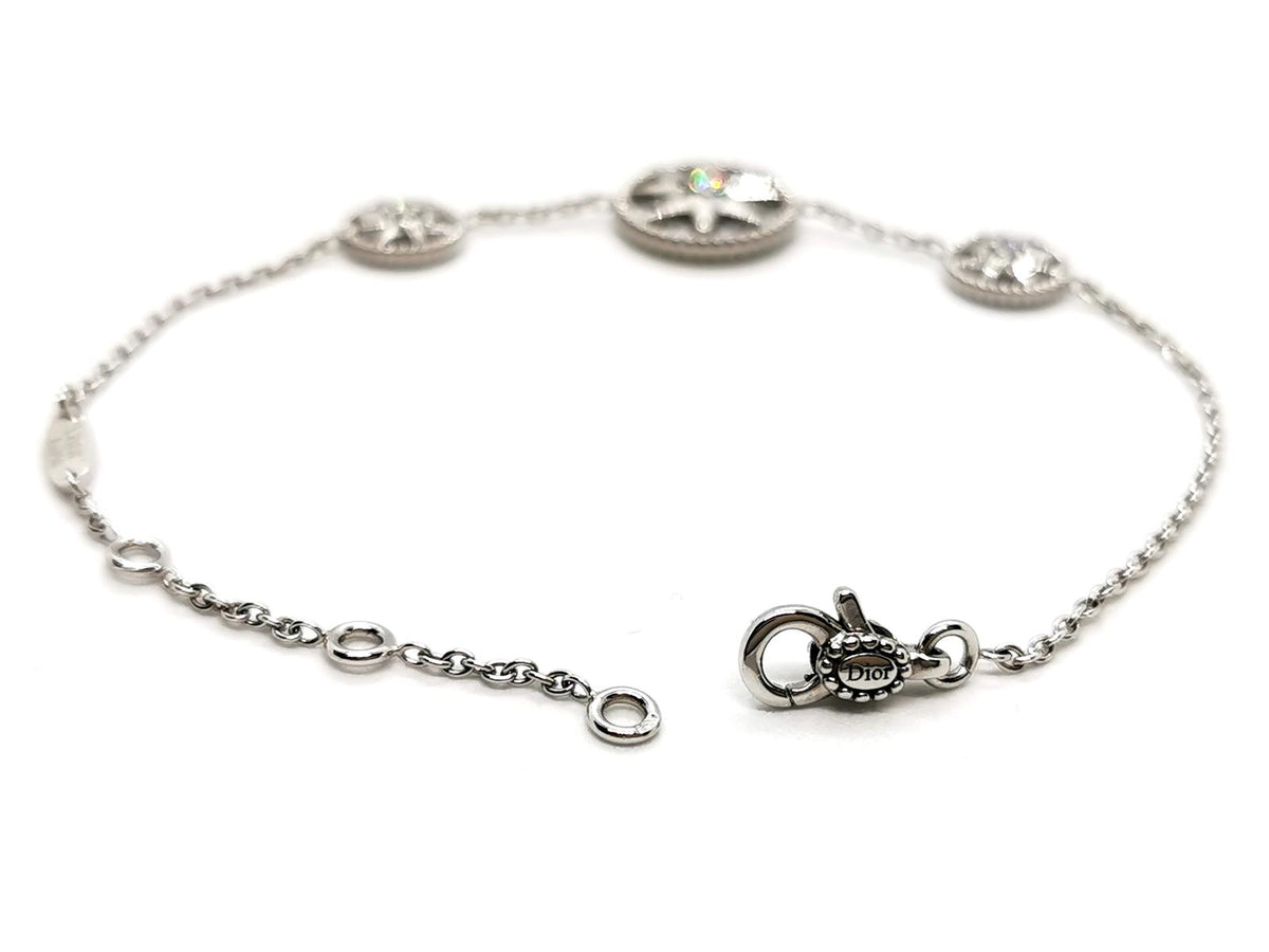 Bracelet DIOR "Rose des vents", or blanc, nacre et diamant
