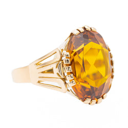 Bague Cocktail Or jaune Citrine