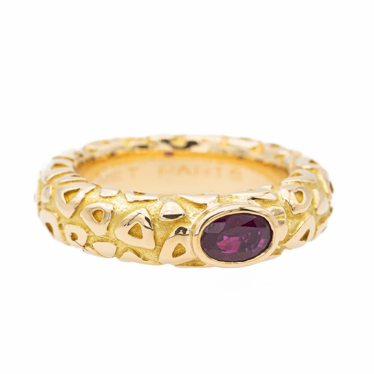 Chaumet Bague Jonc  Or jaune Rubis