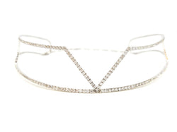 Collier Ras de cou graphique en or blanc et diamants
