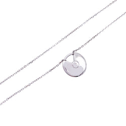 Collier Cartier, "Amulette", or blanc, diamants.