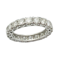 Alliance américaine en or blanc et diamants - Castafiore