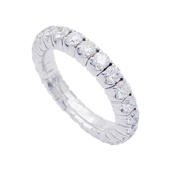 Alliance américaine en or blanc et diamants - Castafiore