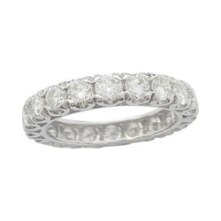 Alliance américaine en or blanc et diamants - Castafiore
