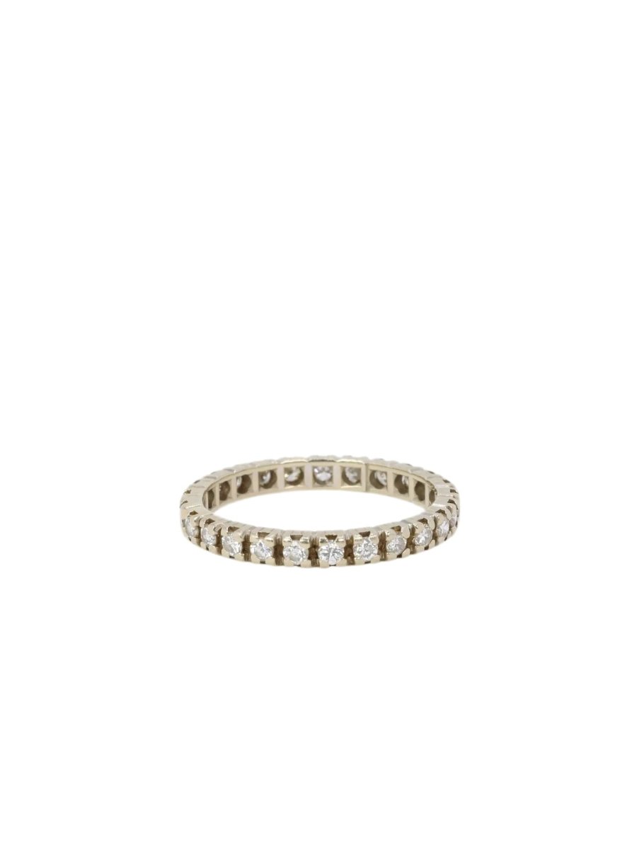 Alliance Américaine en or blanc et diamants - Castafiore
