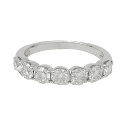 Alliance demi-tour or blanc, diamants - Castafiore