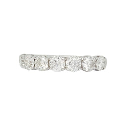 Alliance demi-tour or blanc, diamants - Castafiore