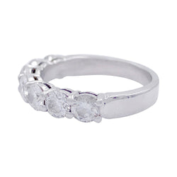 Alliance demi-tour or blanc, diamants - Castafiore