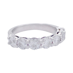Alliance demi-tour or blanc, diamants - Castafiore