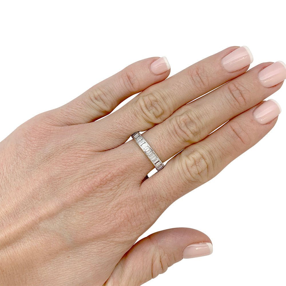 Alliance diamants baguette platine - Castafiore