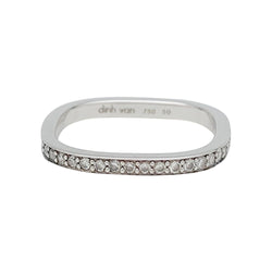 Alliance DINH VAN, "Carrée", or blanc et diamants - Castafiore