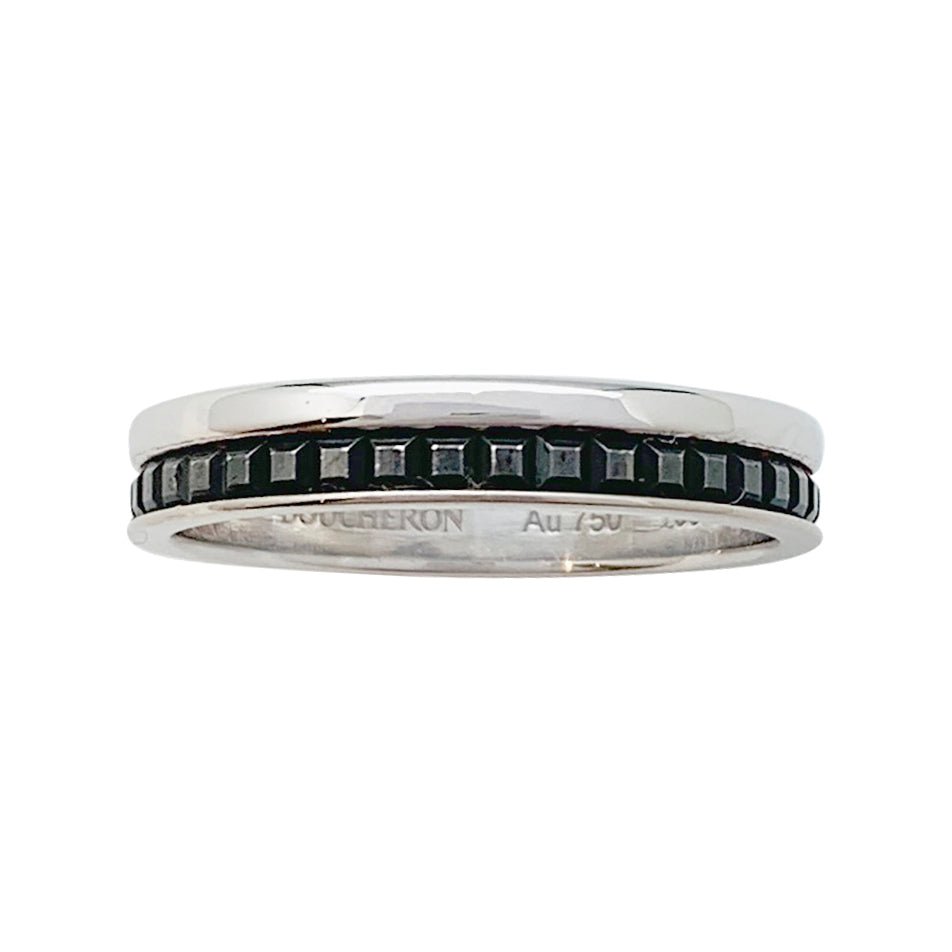 Alliance "Quatre Black Edition", BOUCHERON or blanc, PVD noir - Castafiore