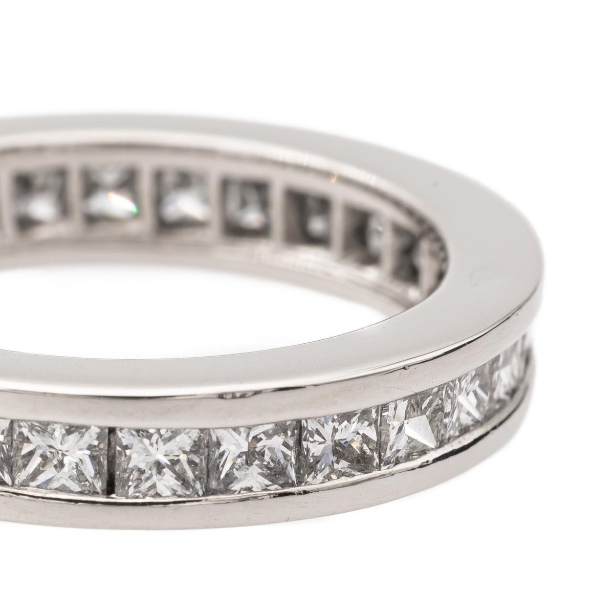 Bague Alliance américaine en or blanc et diamants - Castafiore