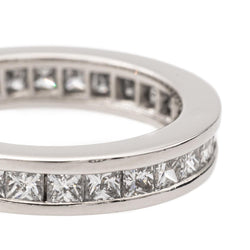 Bague Alliance américaine en or blanc et diamants - Castafiore
