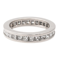 Bague Alliance américaine en or blanc et diamants - Castafiore